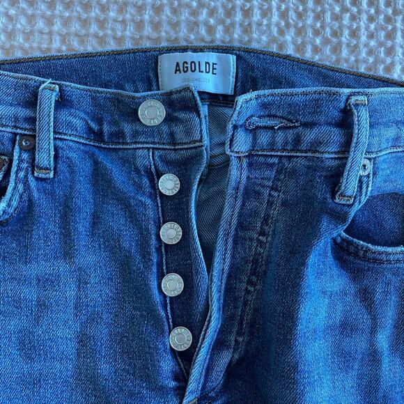 AGOLDE Women's Nico High Rise Mid Wash Straight Leg Jean Size 23 - Picture 3 of 10